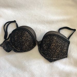 Sexy black lace bra
